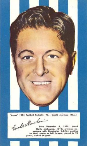 1953 Argus Football Portraits #70 Gerald Marchesi Front